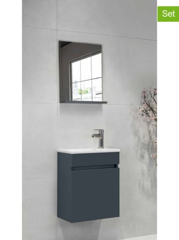 Scandinavia Concept 2tlg. Set: Waschbeckenunterschrank in Grau