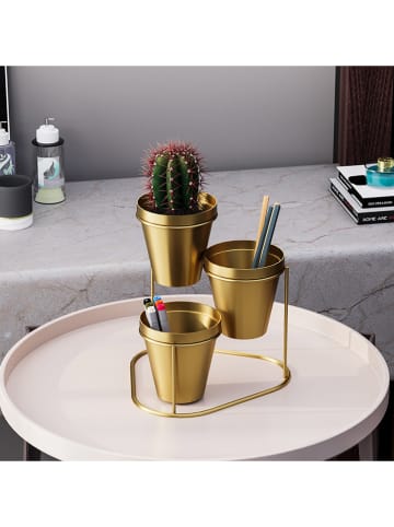 Scandinavia Concept Bloemenrek goudkleurig - (B)19 x (H)20 x (D)19 cm