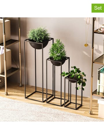 Scandinavia Concept 3-delige set: bloemenstandaards zwart