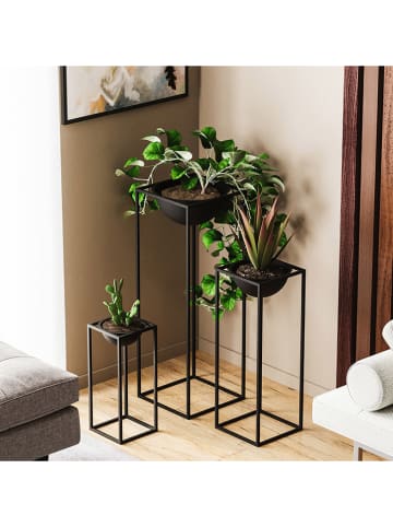 Scandinavia Concept 3-delige set: bloemenstandaards zwart