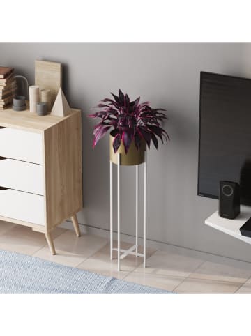 Scandinavia Concept Bloempot wit/goudkleurig