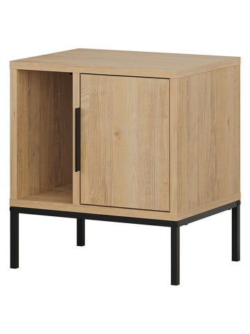 Scandinavia Concept Nachtkastje "Glynn" lichtbruin/zwart - (B)45 x (H)50 x (D)35 cm