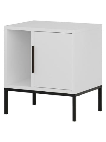 Scandinavia Concept Stolik nocny "Glynn" w kolorze biało-czarnym - 45 x 50 x 35 cm