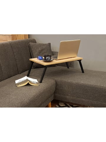 Scandinavia Concept Tabletttisch "Gusto" in Hellbraun/ Schwarz - (B)60 x (H)35 x (T)24,5 cm