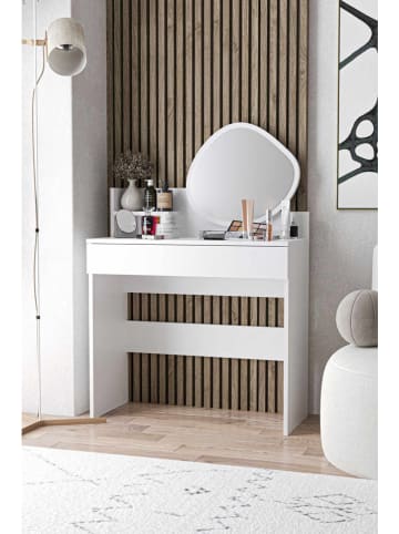 Scandinavia Concept Make-Up-Tisch in Weiß - (B)90 x (H)133 x (T)40 cm