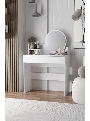 Scandinavia Concept Make-Up-Tisch in Weiß - (B)90 x (H)133 x (T)40 cm