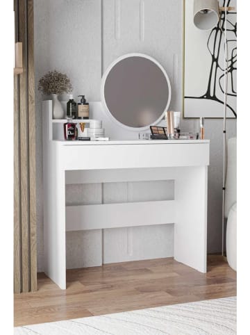 Scandinavia Concept Make-Up-Tisch in Weiß - (B)90 x (H)133 x (T)40 cm