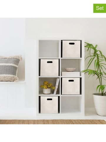 Scandinavia Concept 4er-Set: Aufbewahrungsboxen in Creme - (B)24 x (H)24 cm
