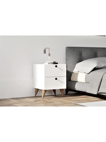 Scandinavia Concept Nachtkastje "Kada" wit/zwart - (B)40 x (H)55 x (D)41,8 cm