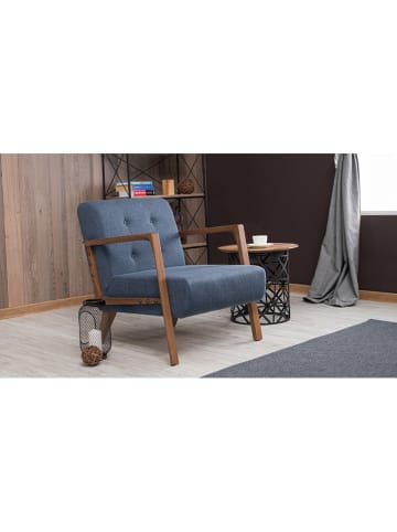 Scandinavia Concept Sessel "Kemer" in Blau - (B)69 x (H)80 x (T)83 cm