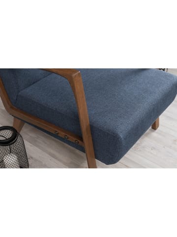 Scandinavia Concept Fauteuil "Kemer" blauw - (B)69 x (H)80 x (D)83 cm