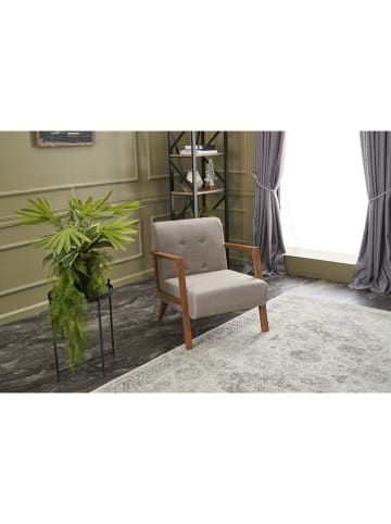 Scandinavia Concept Fauteuil "Kemer" crème/grijs - (B)69 x (H)80 x (D)83 cm