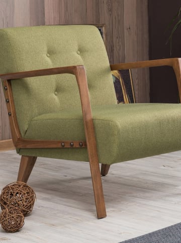 Scandinavia Concept Loungesessel "Kemer" in Grün - (B)69 x (H)80 x (T)83 cm