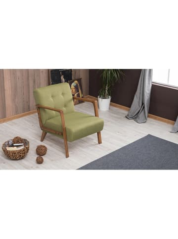 Scandinavia Concept Loungesessel "Kemer" in Grün - (B)69 x (H)80 x (T)83 cm