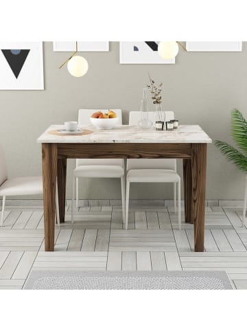 Scandinavia Concept Eetkamertafel "Kiev" walnootkleurig - (B)110 x (H)75 x (D)72 cm