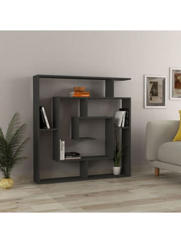 Scandinavia Concept Boekenkast "Labirent" antraciet - (B)125 x (H)128,6 x (D)22 cm
