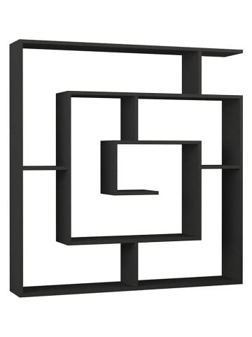 Scandinavia Concept Boekenkast "Labirent" antraciet - (B)125 x (H)128,6 x (D)22 cm