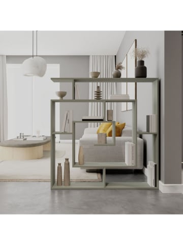 Scandinavia Concept Boekenkast "Labirent" groen - (B)125 x (H)128,6 x (D)22 cm