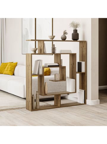 Scandinavia Concept Boekenkast "Labirent" bruin - (B)125 x (H)128,6 x (D)22 cm