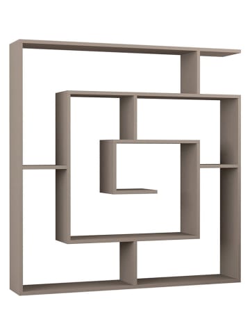 Scandinavia Concept Bücherregal "Labirent" in Taupe - (B)125 x (H)128,6 x (T)22 cm