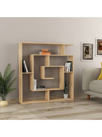 Scandinavia Concept Bücherregal "Labirent" in Hellbraun - (B)125 x (H)128,6 x (T)22 cm