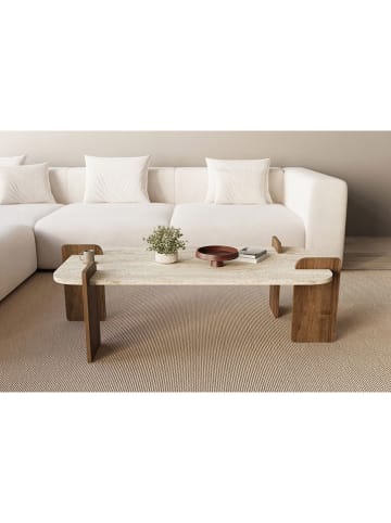 Scandinavia Concept Salontafel "Leapiri" beige/bruin - (B)120 x (H)35 x (D)60 cm