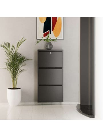 Scandinavia Concept Schoenenkast antraciet - (B)50 x (H)103 x (D)15 cm