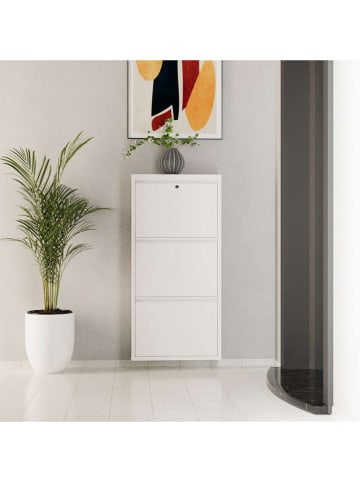 Scandinavia Concept Szafka w kolorze białym na buty - 50 x 103 x 15 cm