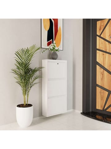 Scandinavia Concept Szafka w kolorze białym na buty - 50 x 103 x 15 cm