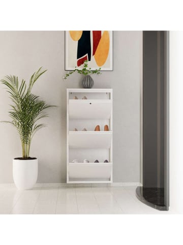 Scandinavia Concept Schoenenkast wit - (B)50 x (H)103 x (D)15 cm