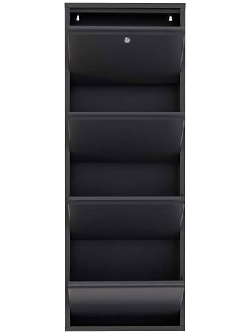 Scandinavia Concept Schoenenkast antraciet - (B)50 x (H)136 x (D)15 cm