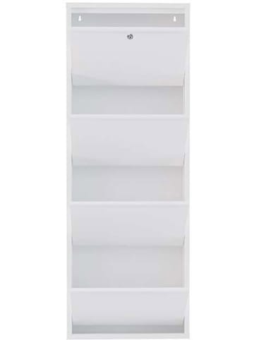 Scandinavia Concept Schuhschrank in Weiß - (B)50 x (H)136 x (T)15 cm