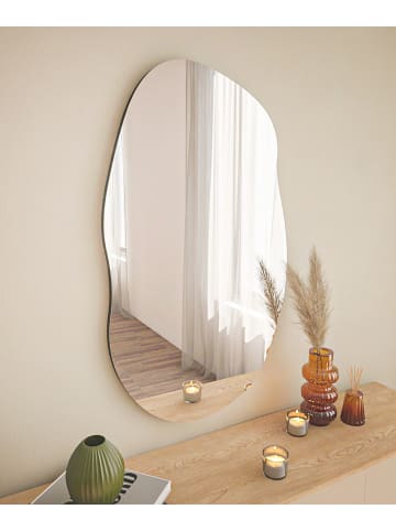 Scandinavia Concept Wandspiegel "Lossa" in Silber - (B)89 x (H)52 cm