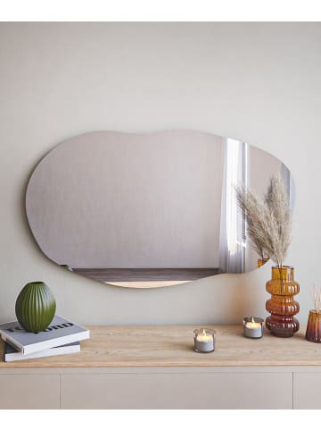 Scandinavia Concept Wandspiegel "Lossa" in Silber - (B)89 x (H)52 cm
