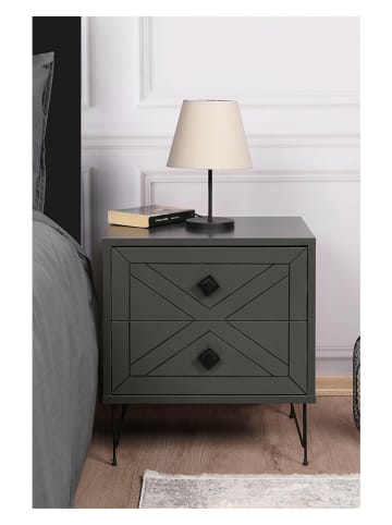 Scandinavia Concept Nachtkastje "Luna" antraciet - (B)50 x (H)55 x (D)40 cm