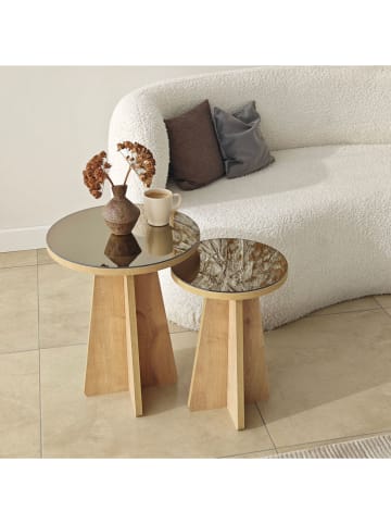 Scandinavia Concept Stoliki (2 szt.) "Luna 2" w kolorze jasnobrązowym