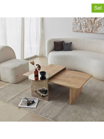 Scandinavia Concept 2-delige set: salontafels "Luna 2" lichtbruin