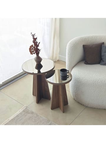 Scandinavia Concept Stoliki (2 szt.) "Luna 2" w kolorze brązowym