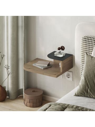 Scandinavia Concept Nachtkastje "Luno" bruin/grijs - (B)40 x (H)16,2 x (D)30 cm