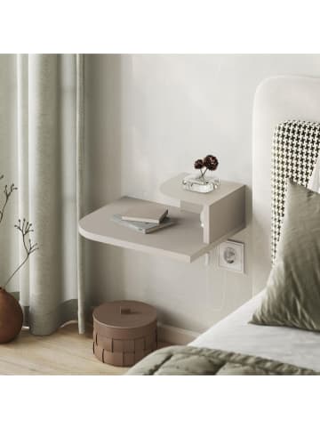 Scandinavia Concept Nachttisch "Luno" in Beige - (B)40 x (H)16,2 x (T)30 cm
