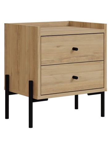 Scandinavia Concept Nachttisch "Malta" in Hellbraun/ Schwarz - (B)44,9 x (H)52 x (T)35 cm