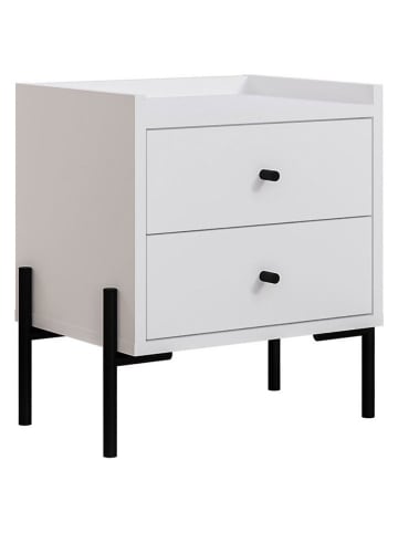 Scandinavia Concept Nachttisch "Malta" in Weiß/ Schwarz - (B)44,9 x (H)52 x (T)35 cm