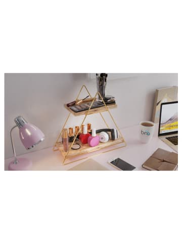 Scandinavia Concept Wandregal in Natur/ Gold - (B)42 x (H)38 x (T)16 cm