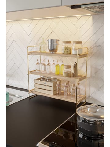 Scandinavia Concept Wandmeubel naturel/goudkleurig - (B)45 x (H)40 x (D)16 cm