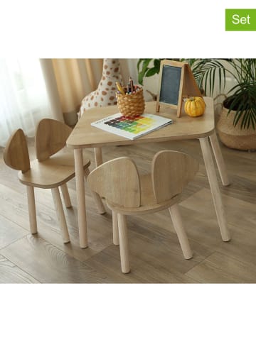 Scandinavia Concept 3-delige set: kinderzitgroep "Mickey" lichtbruin