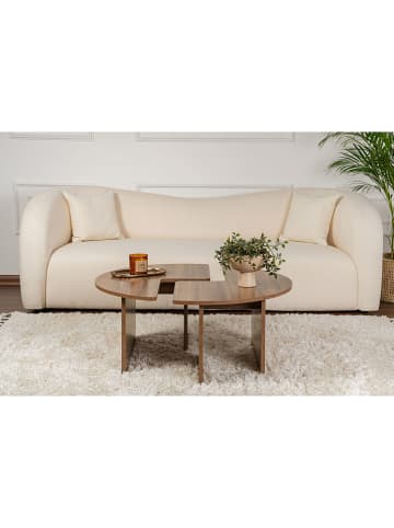 Scandinavia Concept Zweisatztisch ''Moira'' in Braun - (H)41 x Ø 90 cm