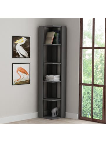 Scandinavia Concept Boekenkast "Nati Corner" antraciet - (B)31,8 x (H)160,8 x (D)31,8 cm