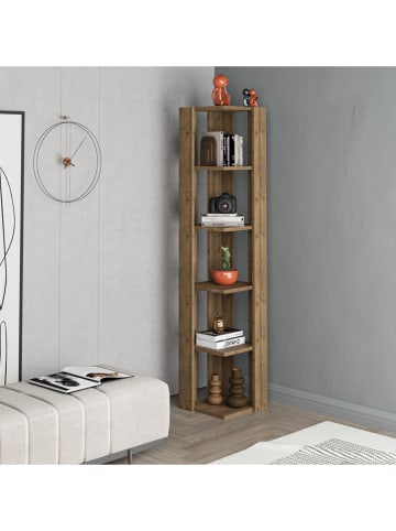 Scandinavia Concept Boekenkast "Nati Corner" bruin - (B)52,4 x (H)149 x (D)22,6 cm