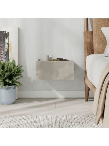 Scandinavia Concept Nachttisch "Onda" in Beige - (B)38,4 x (H)18,5 x (T)31 cm