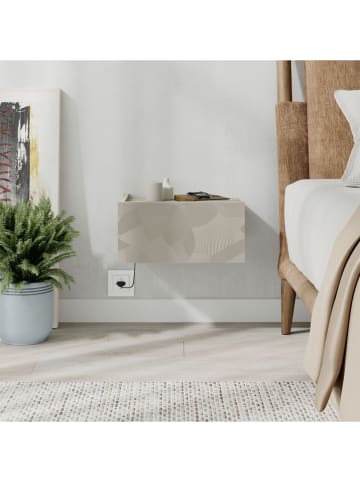 Scandinavia Concept Nachttisch "Onda" in Beige - (B)38,4 x (H)18,5 x (T)31 cm